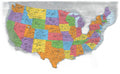 Palace Learning Laminated USA Map - Durable & Updated 18" x 29"