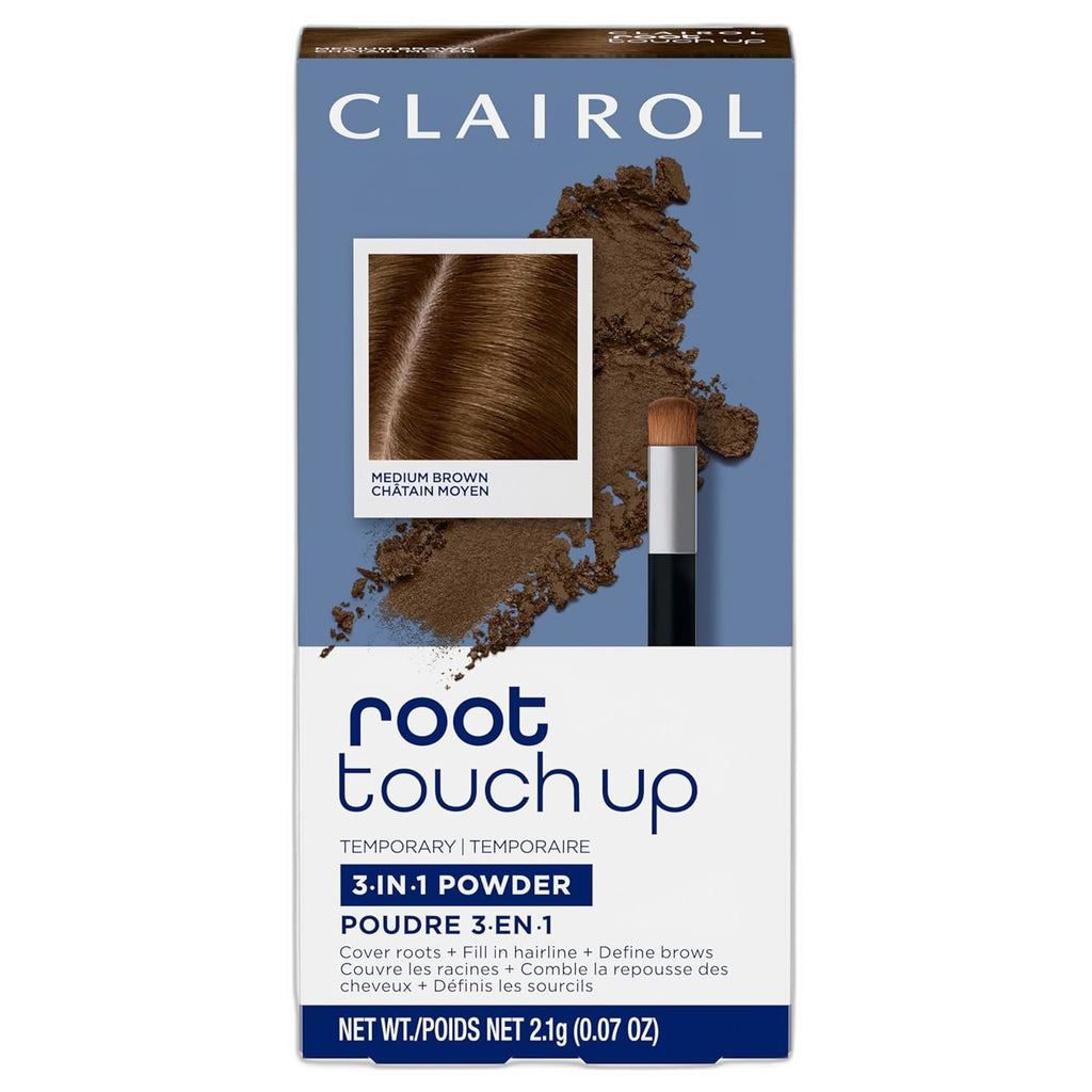 Clairol Root Touch-Up Powder - Instant Gray Coverage for Medium Brown Hair