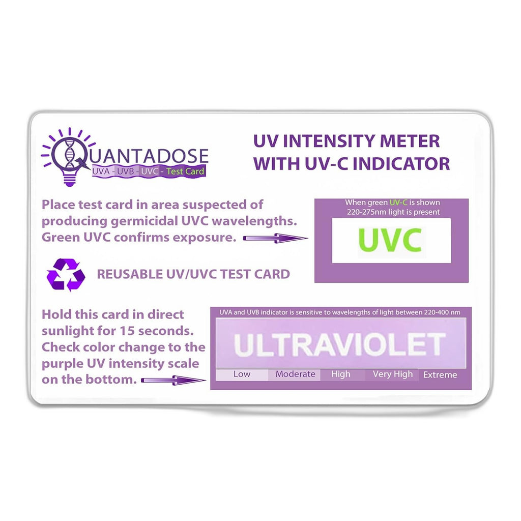QuantaDose UVC Light Test Card – Accurate UV Intensity Testing