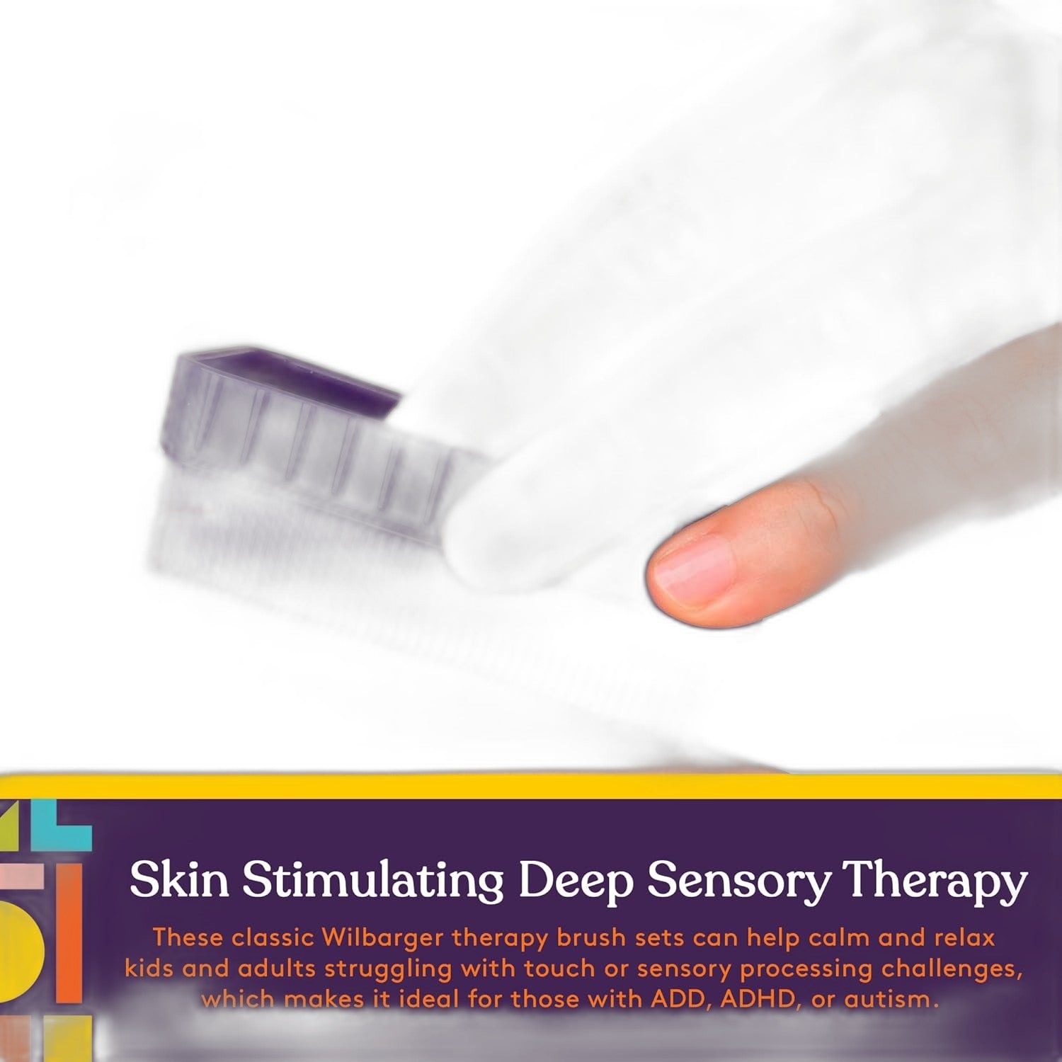 Sensory Brush for Deep Pressure Relief, Special Supplies 6-Pack - view 2