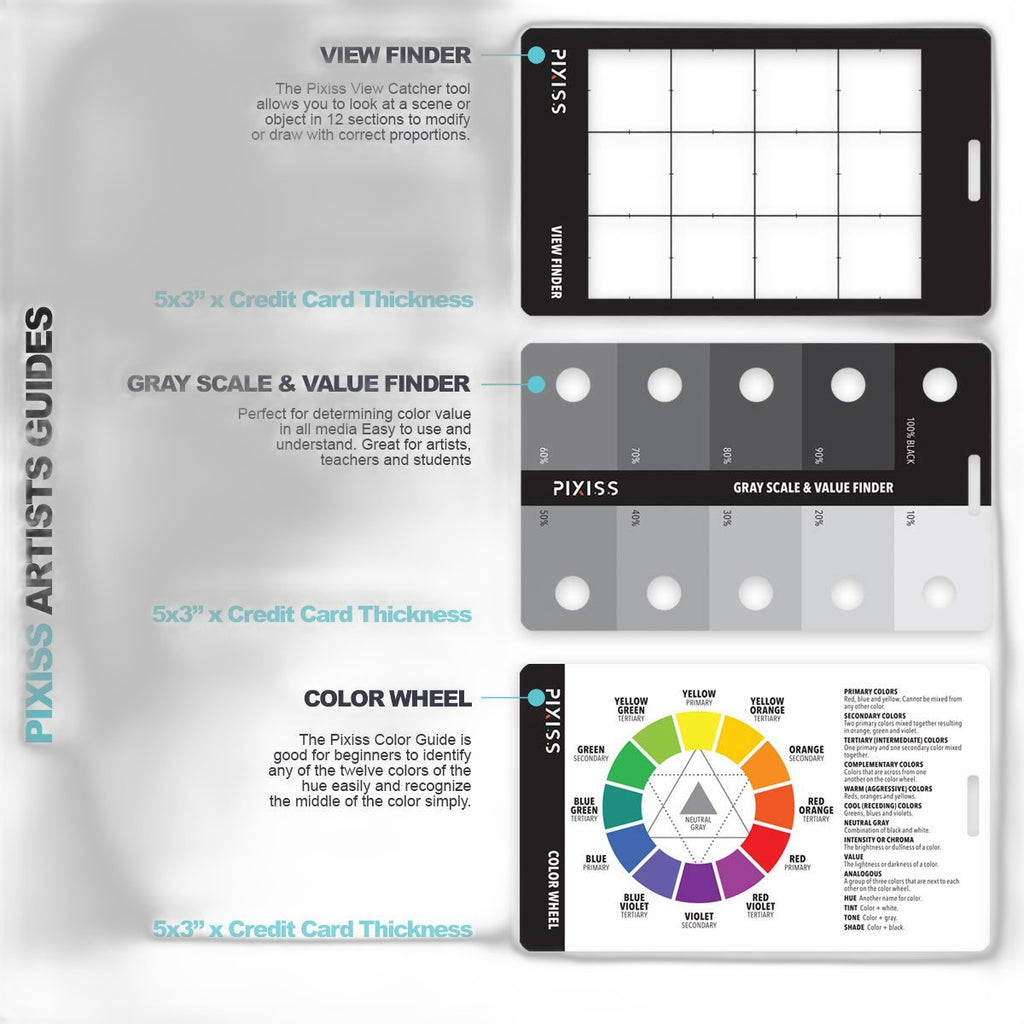 Pixiss Grey Scale Value Finder - Essential Drawing Tools for Artists - view 3