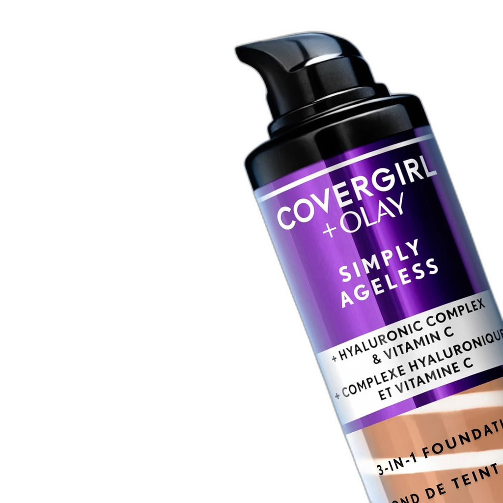 Covergirl & Olay Simply Ageless Foundation: Reduces Wrinkles, 245 Warm Beige, 1 Count - view 5