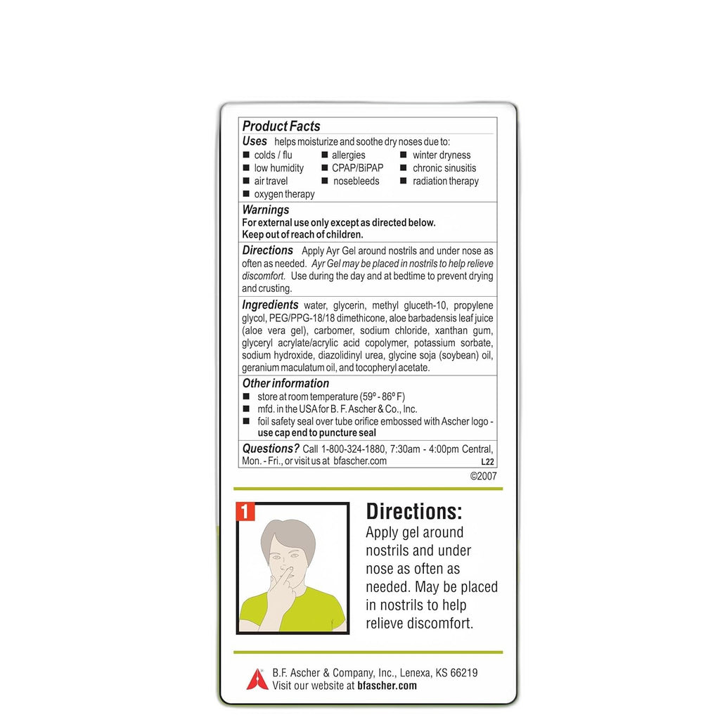 Ayr Saline Nasal Gel: Restores Moisture to Nasal Tissue, 0.5 oz - view 7